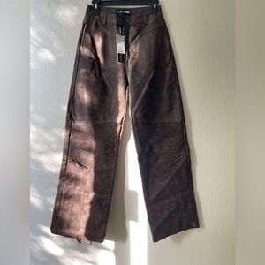 Fashion Nova Brown Faux Leather